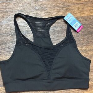 POP Fit Charcoal Mesh Sports Bra